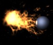 Hypervoxel flare scene
