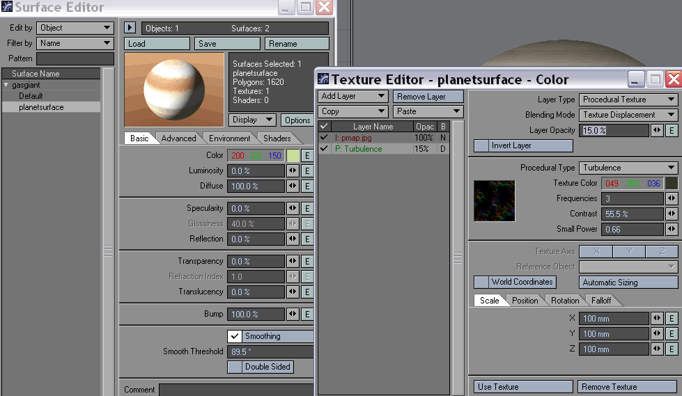 Screen Grab - Setting Displacement Texture