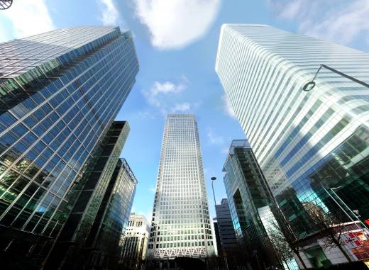 Office blocks in Docklands