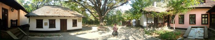 A panorama of Pushkin's house in Chisinau